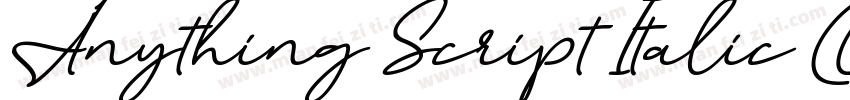 Anything Script Italic One字体转换